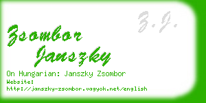 zsombor janszky business card